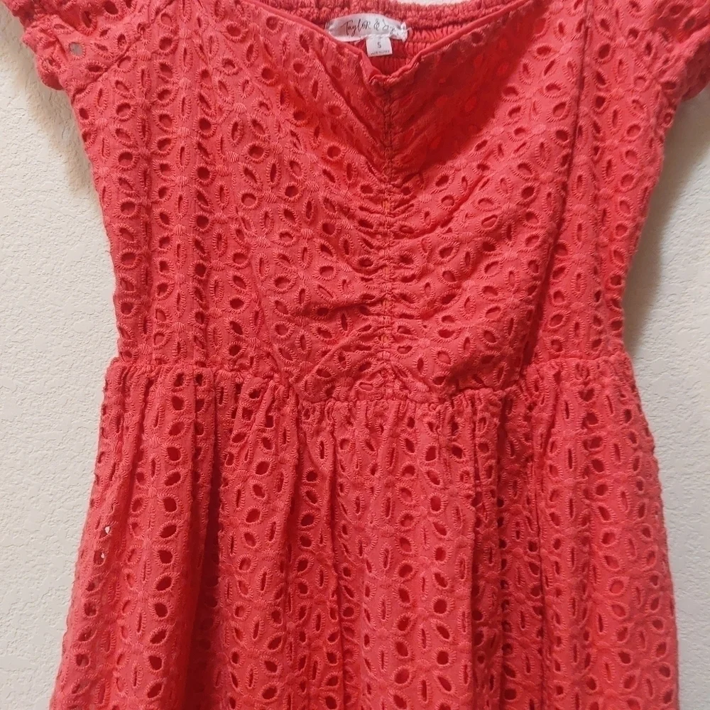 Taylor & Sage Ladies Eyelet Lace Midi Dress